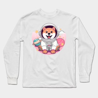 astronaut dog Long Sleeve T-Shirt